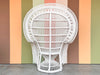 White Rattan Peacock Chair
