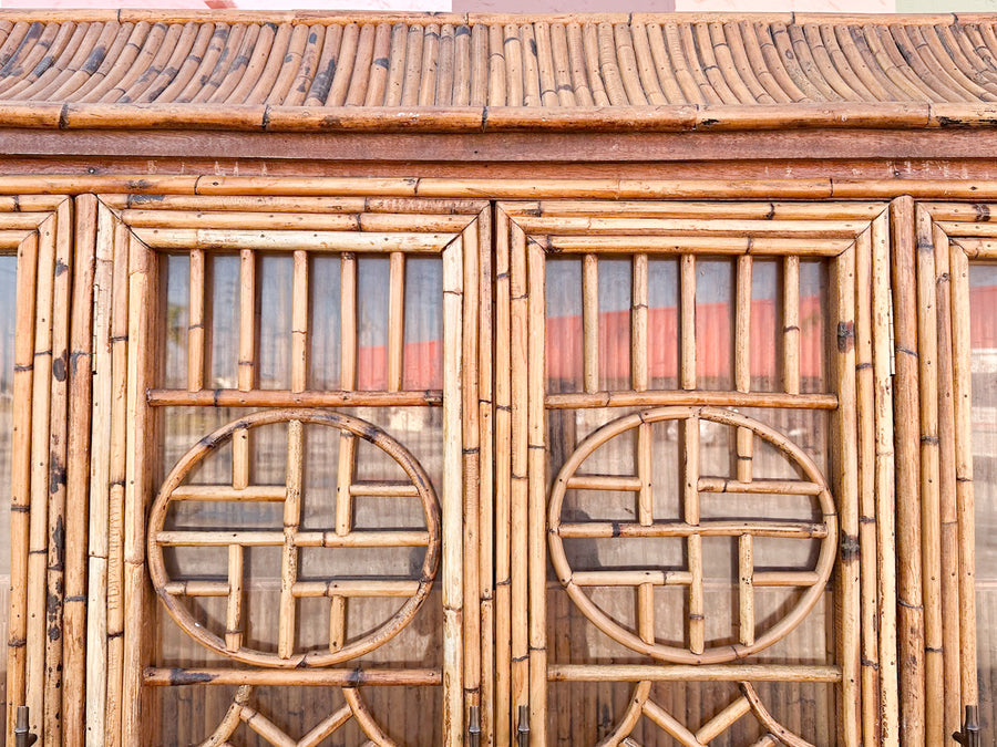 Island Chic Bamboo Pagoda Cabinet