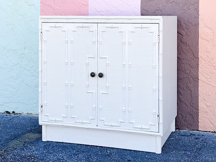 Oversized Faux Bamboo Nightstand