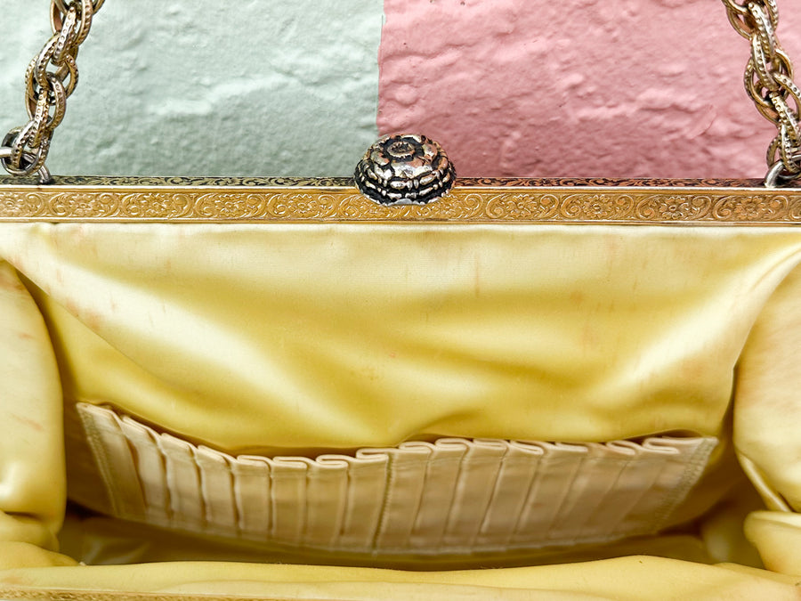 Granny Chic Needlepoint Fish Purse