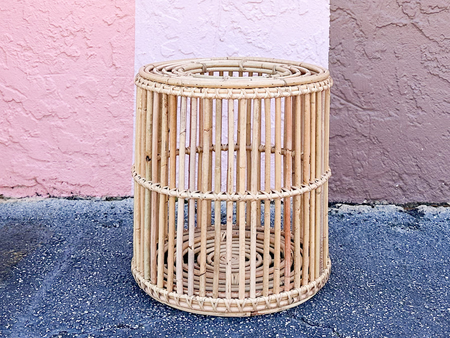 Set of Three Rattan Lanterns