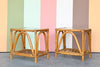 Pair of Ficks Reed Rattan Side Tables