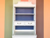 Faux Bamboo Oversized Nightstand with Hutch