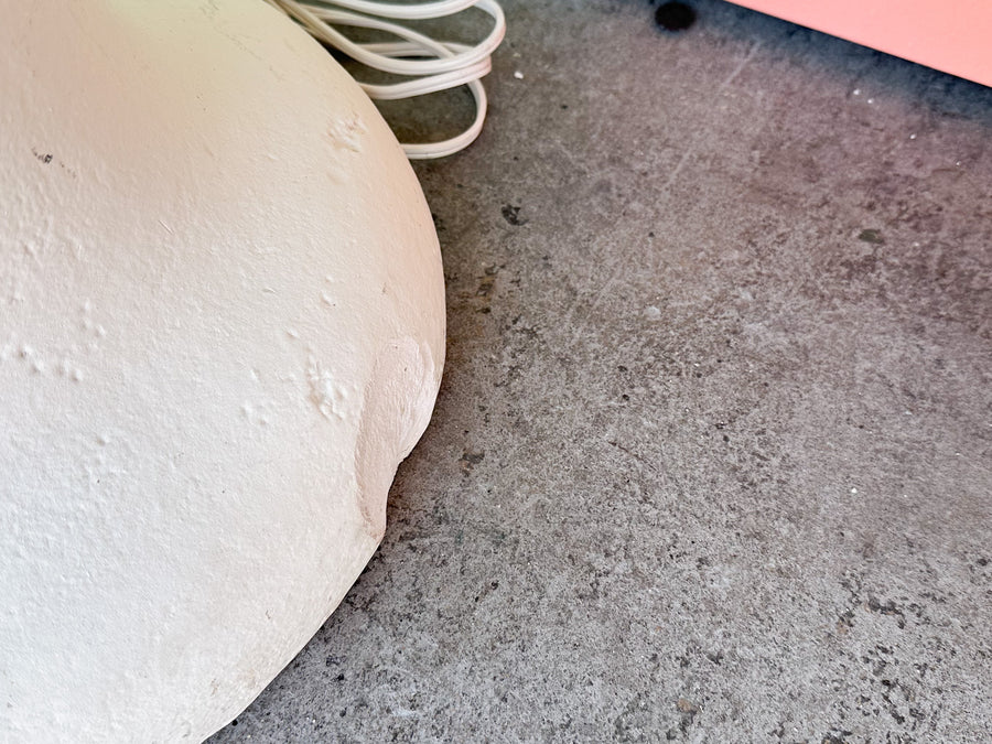 Pair of Totally 80's Plaster Swirl Floor Lamps
