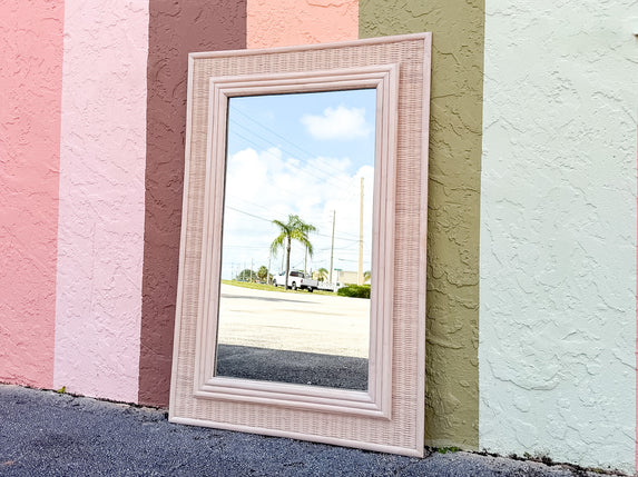 Coastal Chic Rattan and Wicker Mirror