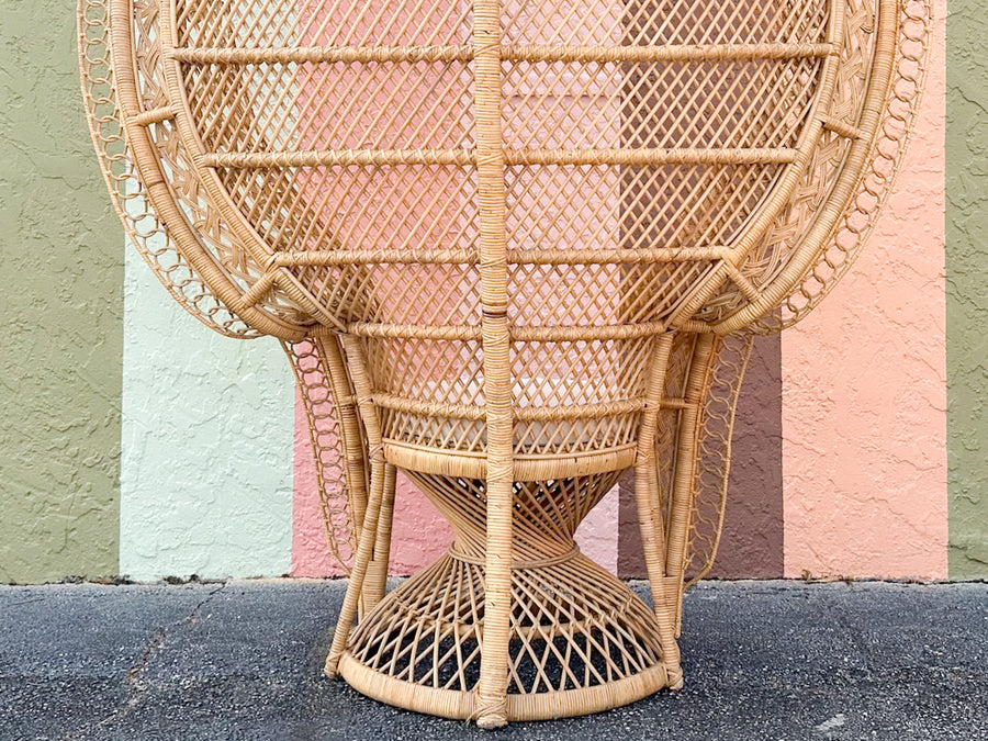 Natural Rattan "Queen" Peacock Chair
