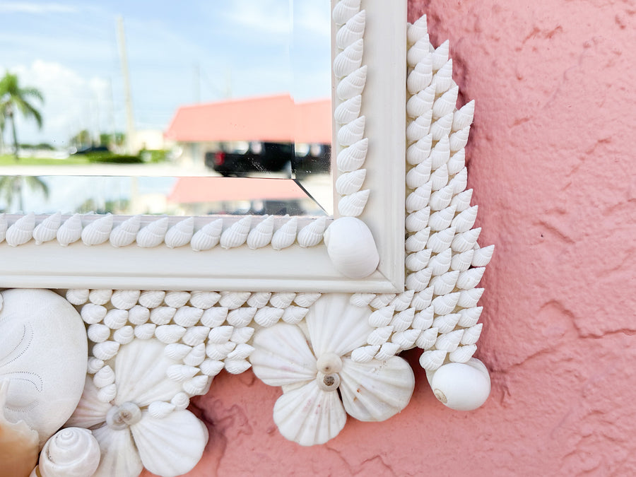 Beautiful Blush Shell Mirror