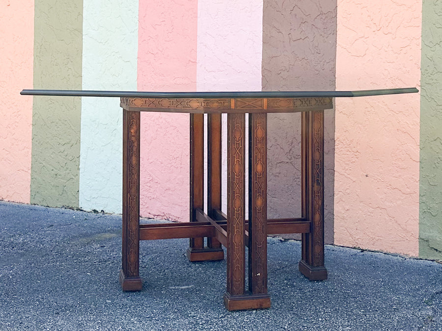 Handsome Octagon Fretwork Dining Table