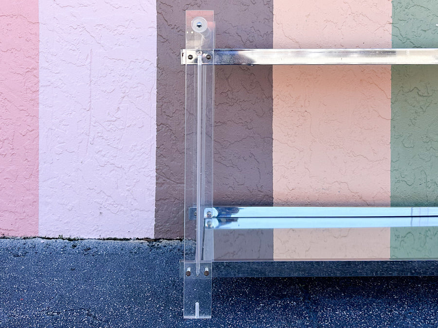 Chrome and Lucite Bar