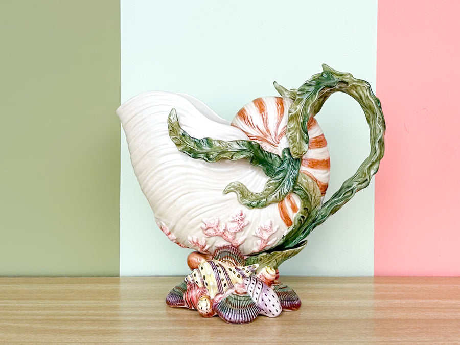 Fitz and Floyd Shell Pitcher
