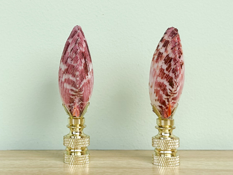 Pink Scallop Shell Finial