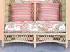 High Back Braided Rattan and Wicker Sette