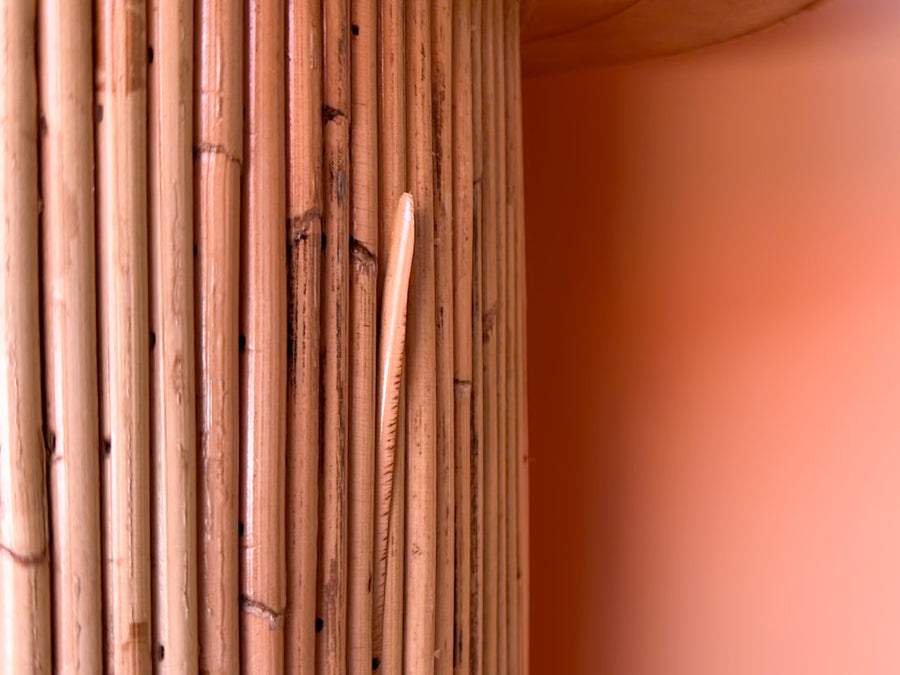 Pencil Reed Rattan Bar