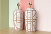 Pair of Faux Bamboo Icing Lamps