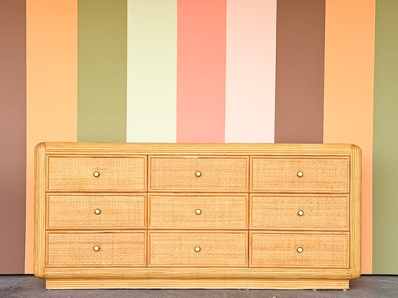 Island Style Rattan Wrapped Dresser