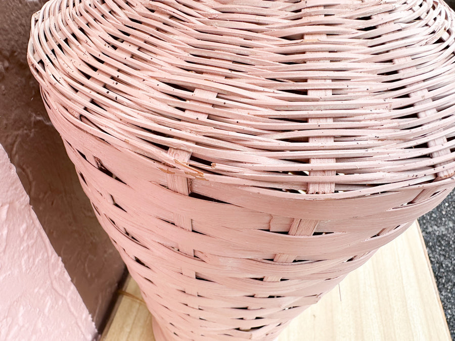 Pair of Pink Sands Basket Lamps
