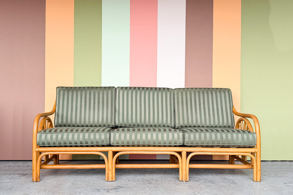 Old Florida Rattan Sofa