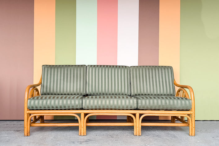 Old Florida Rattan Sofa