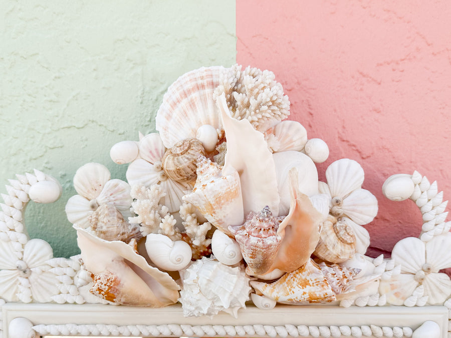 Beautiful Blush Shell Mirror
