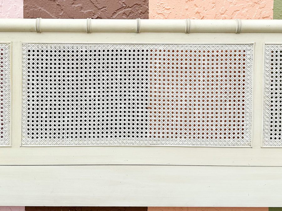 Faux Bamboo and Cane King Headboard