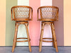 Pair of Rattan Bar Stools