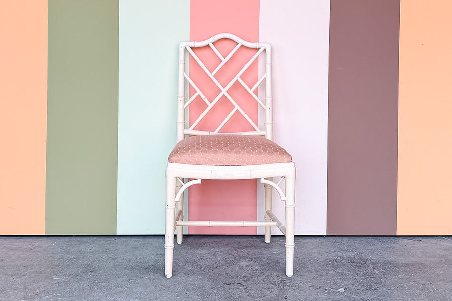 Chippendale Faux Bamboo Side Chair