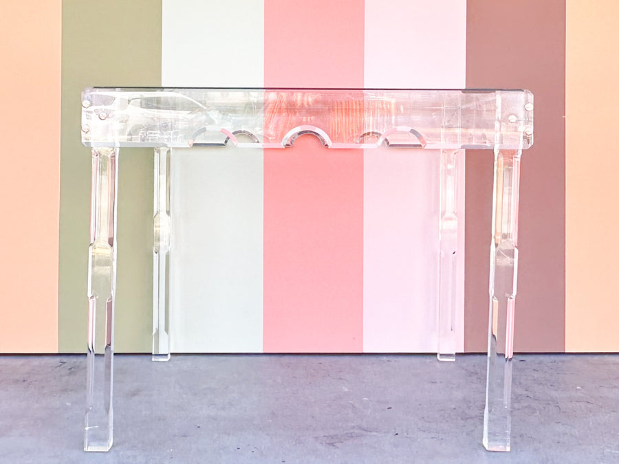 Scalloped Lucite Game Table