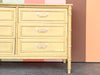 Yellow Faux Bamboo Double Dresser