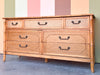 Natural Faux Bamboo Double Dresser