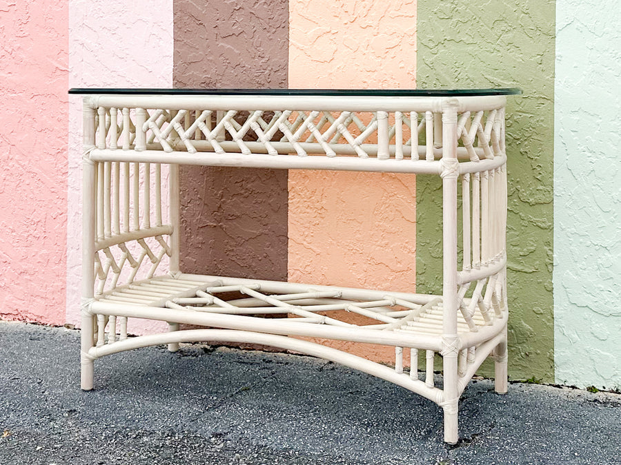 Ficks Reed Rattan Console