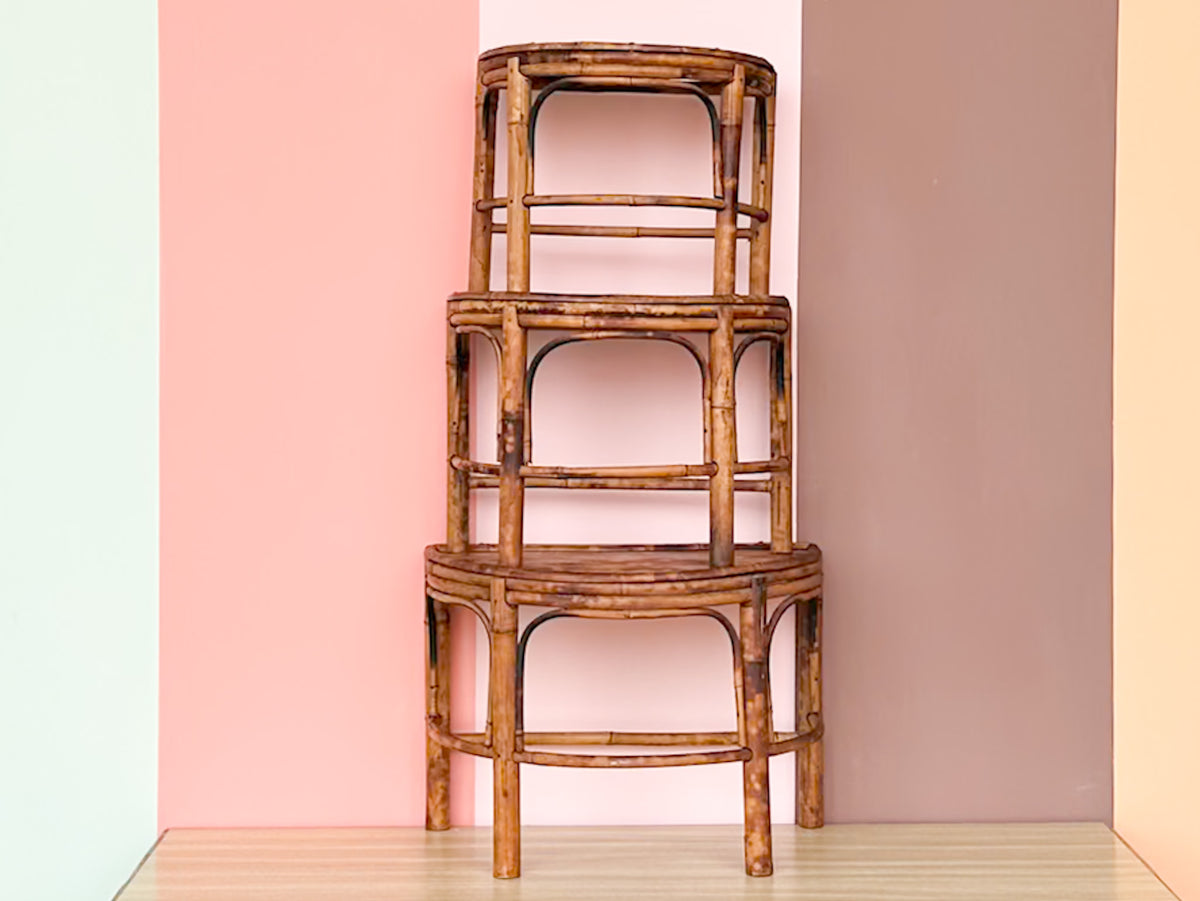 Set of Three Petite Demilune Risers