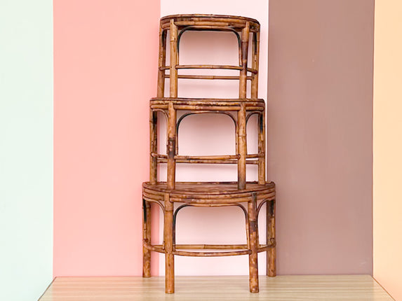 Set of Three Petite Demilune Risers