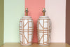 Pair of Faux Bamboo Icing Lamps