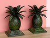 Pair of Bronze Pineapple Candle Holders