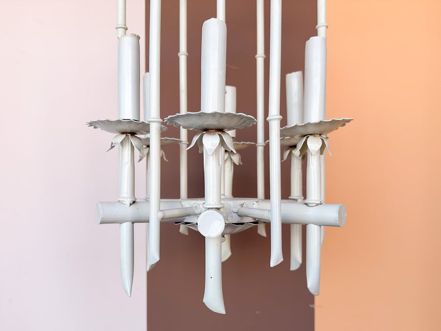 Faux Bamboo Pagoda Chandelier