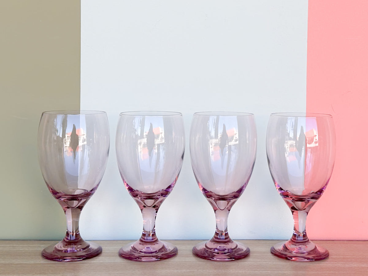 Set of Six Lilac Glassware