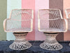 Marbled Pink Webspun Outdoor Dining Table