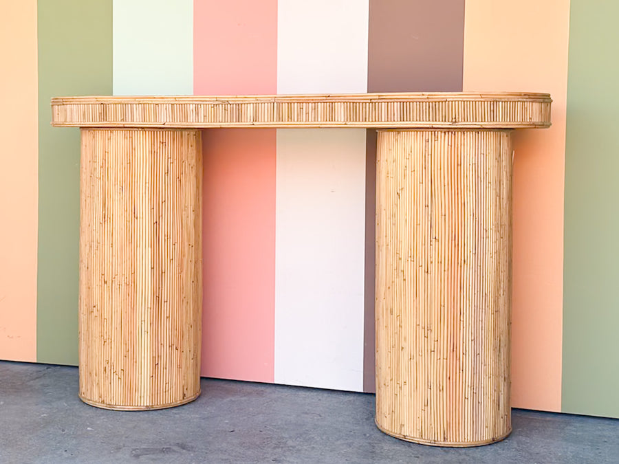 Pencil Reed Rattan Bar