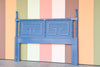 Faux Bamboo Greek Key Queen Headboard