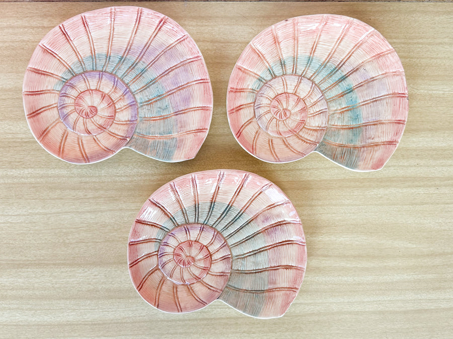 Set of Eight Fitz and Floyd Shell Plates