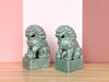 Pair of Celadon Foo Dogs