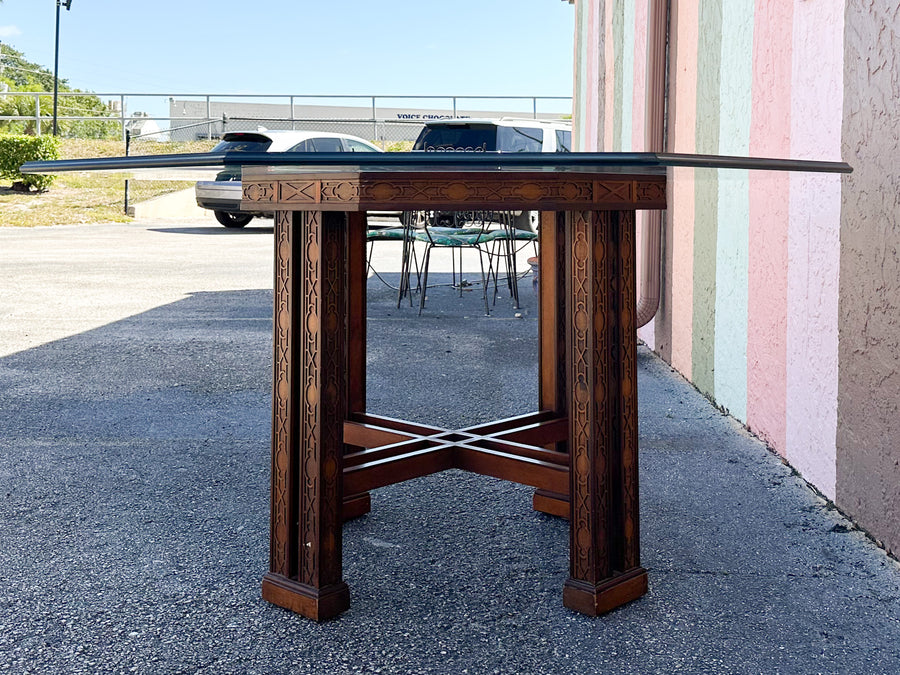 Handsome Octagon Fretwork Dining Table