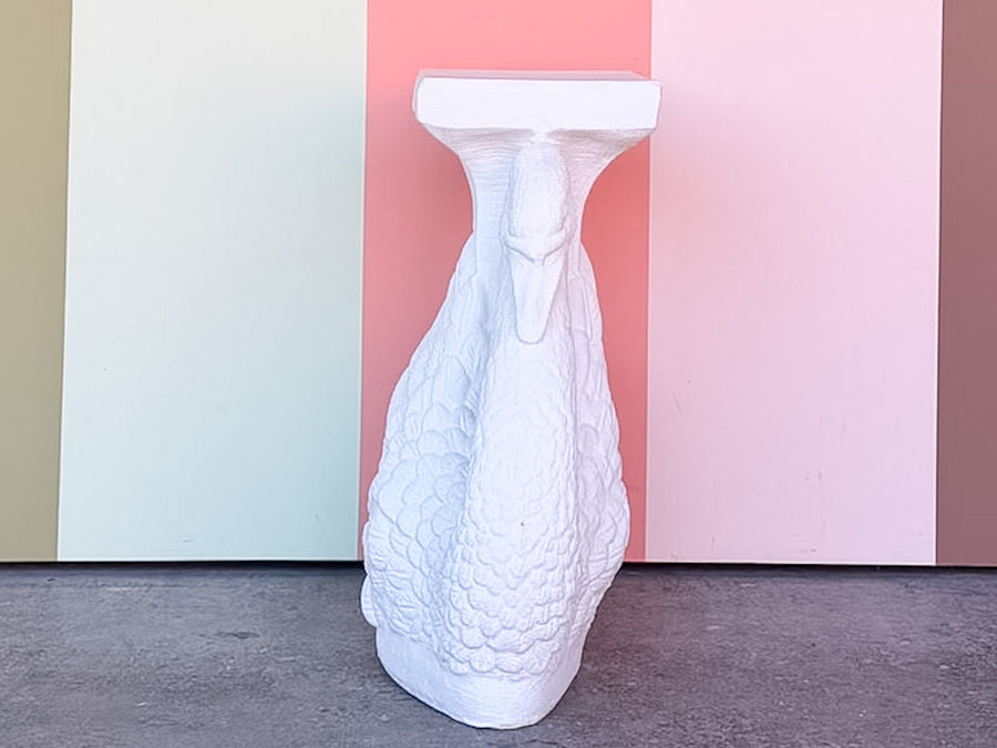 Plaster Swan Garden Seat