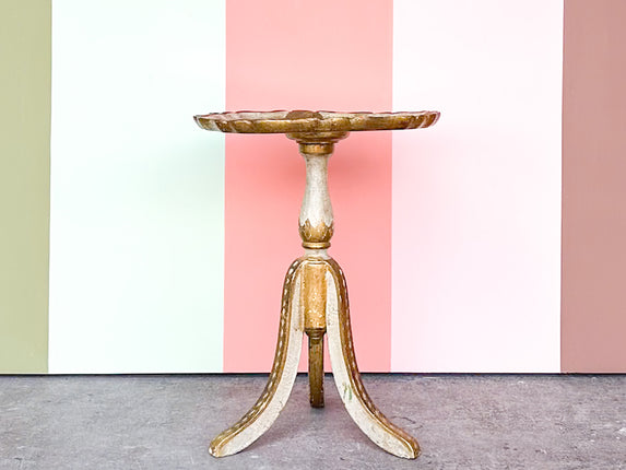 Regency Chic Decoupage Pedestal Table