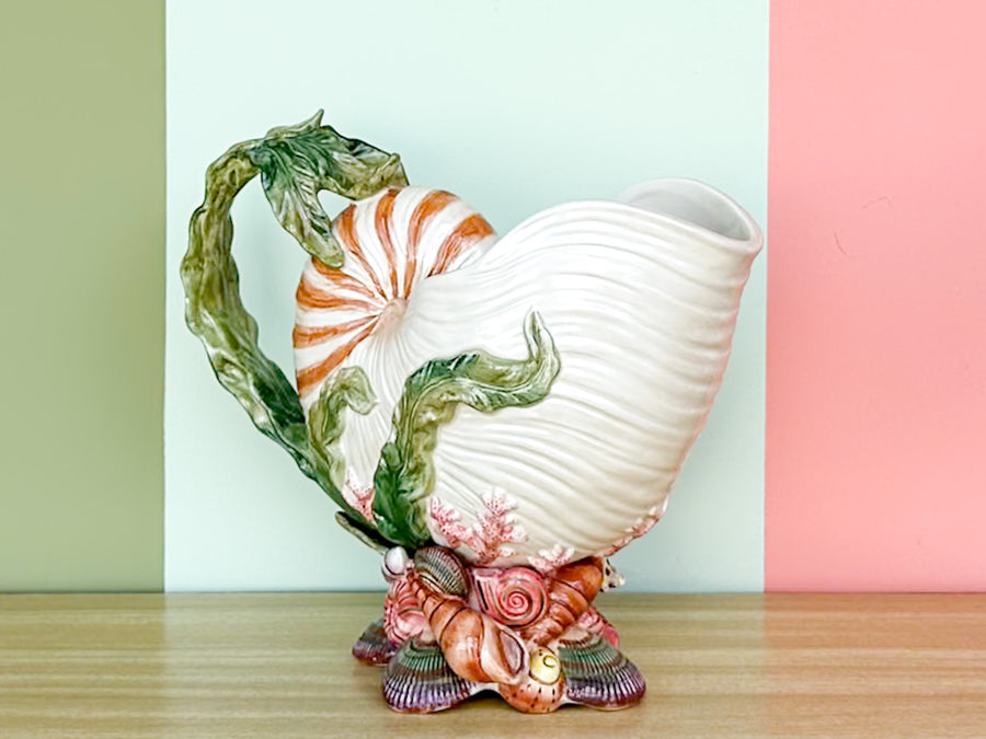 Fitz and Floyd Shell Pitcher