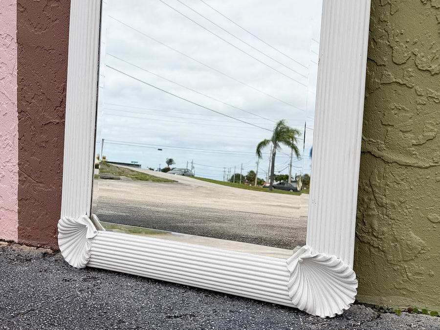 Coastal Chic Rattan Shell Mirror