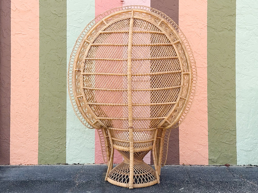 Natural Rattan "Queen" Peacock Chair