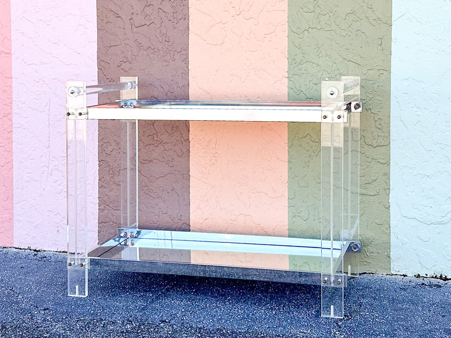 Chrome and Lucite Bar