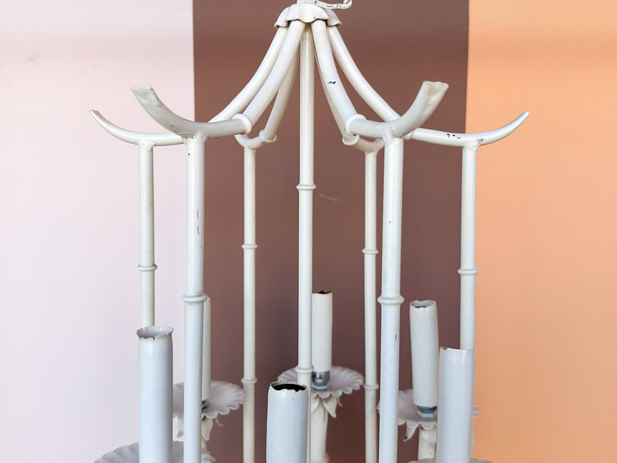 Faux Bamboo Pagoda Chandelier
