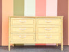 Yellow Faux Bamboo Double Dresser
